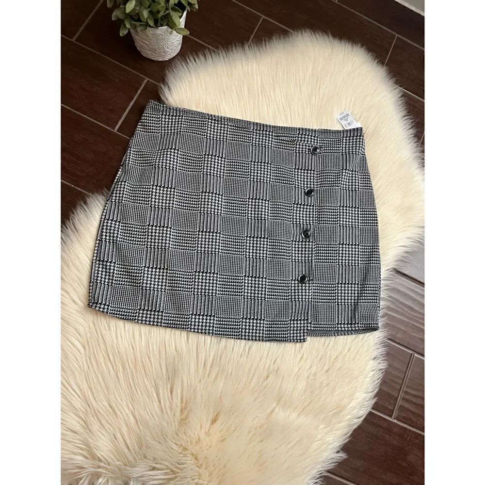Joe Boxer black/white plaid winter wrap skirt sz 2x NWT